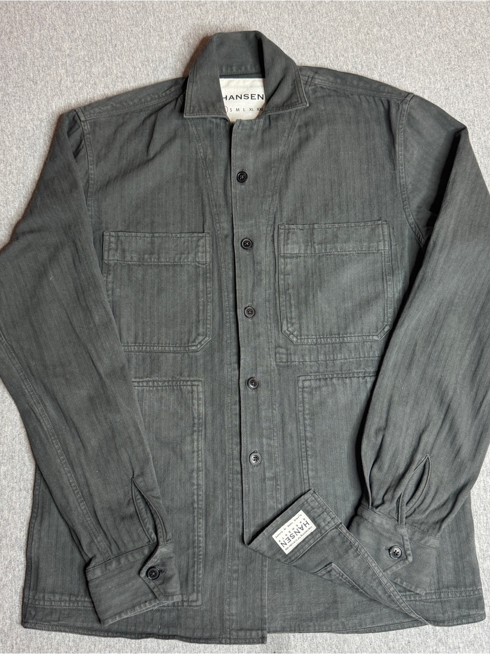 Hansen Garments UNISEX Shirt Jacket XS Dark Grey